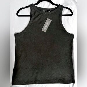NWT- Rachel Zoe Black ribbed tank top- XL